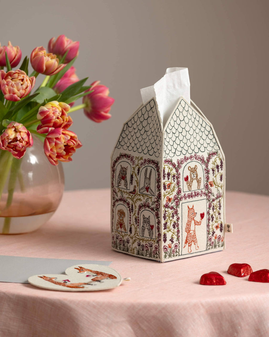 Home is Where the Heart Tissue Box Cover - Coral & Tusk - Holiday - $98