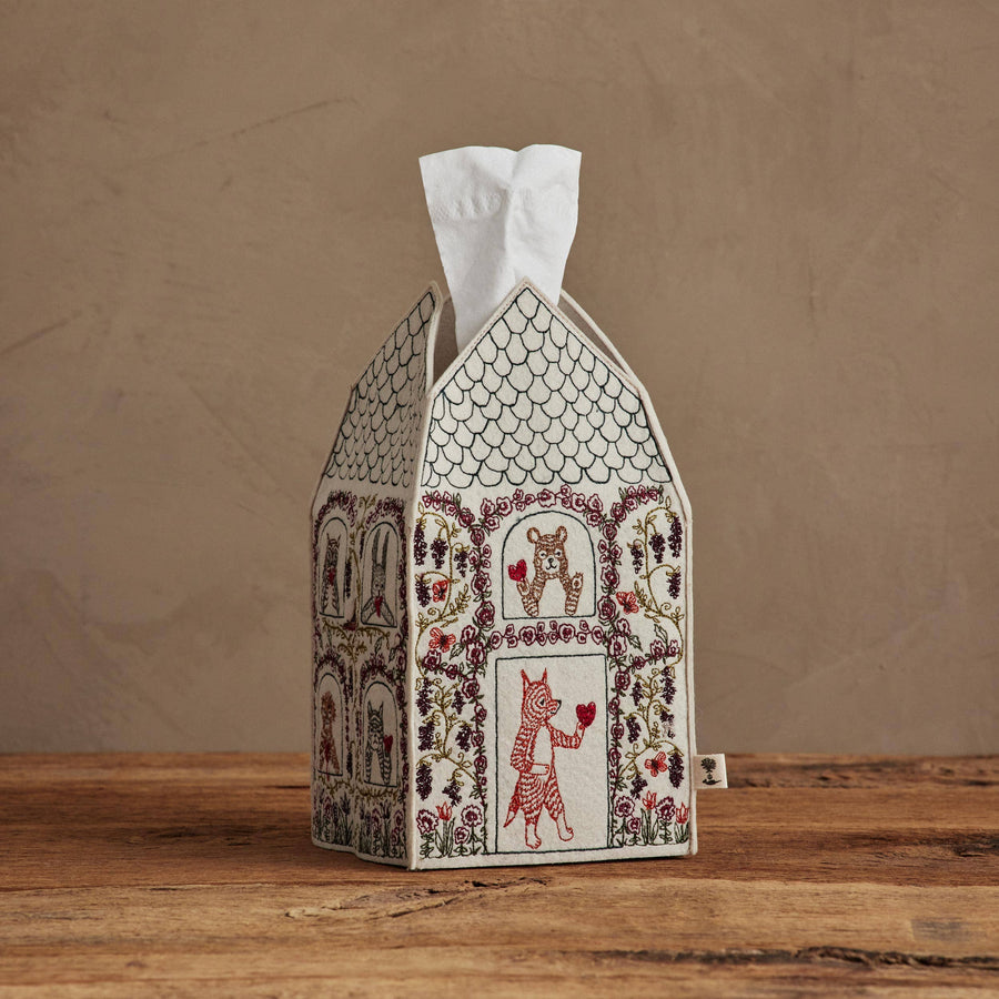 Home is Where the Heart Tissue Box Cover - Coral & Tusk - Holiday - $98