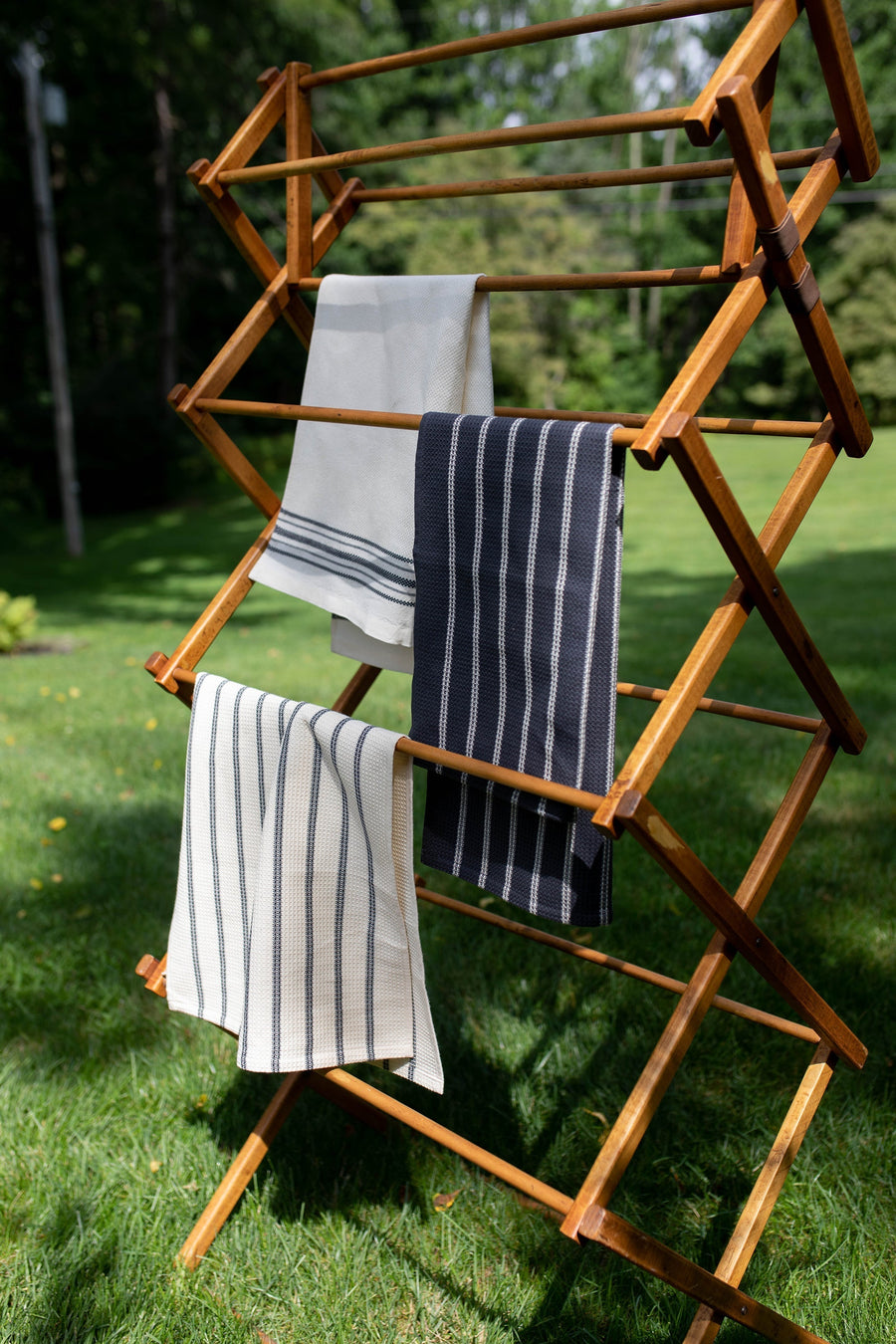 Honeycomb Waffle Kitchen Towels Set of 2 - Red - Mungo - Table - $28