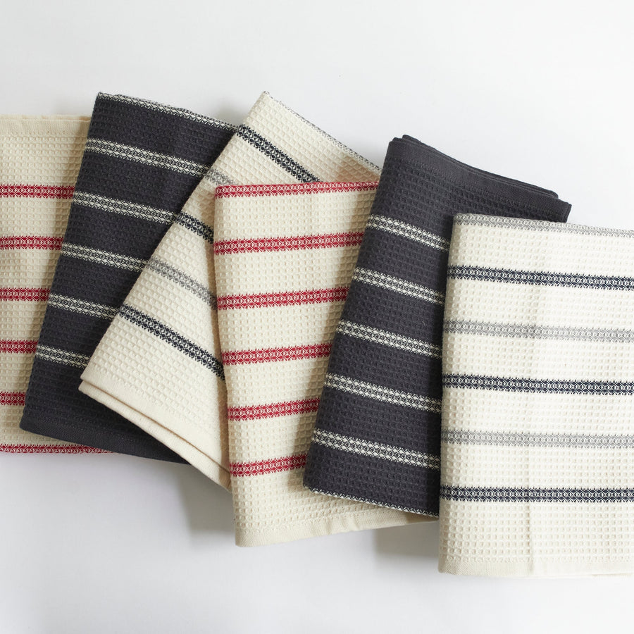 Honeycomb Waffle Kitchen Towels Set of 2 - Red - Mungo - Table - $28