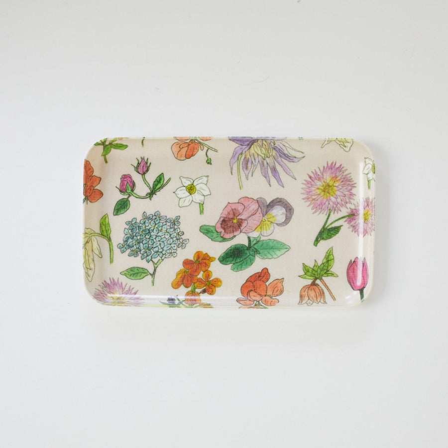 Isabelle Flower - Linen Tray - 8.5’ x 5’ - Fog - $30