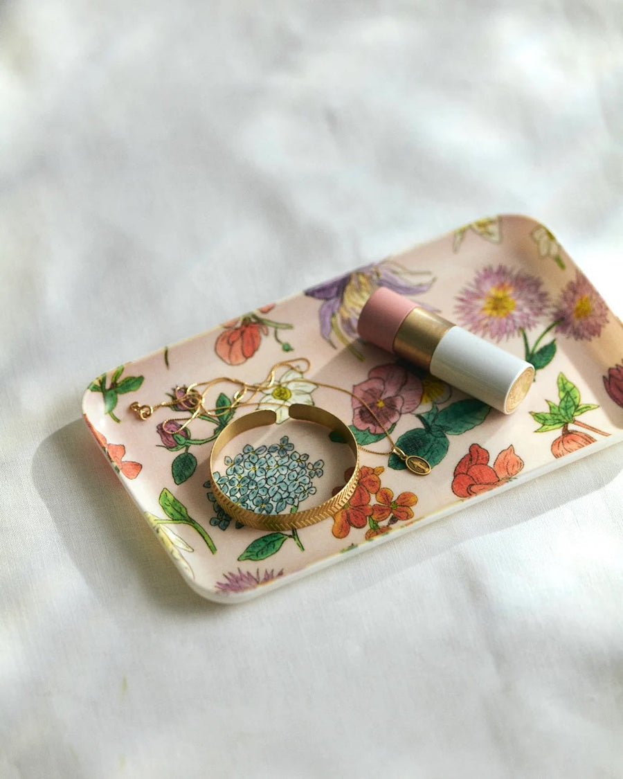 Isabelle Flower - Linen Tray - 8.5’’ x 5’’ - Fog Work - Accessories - $30