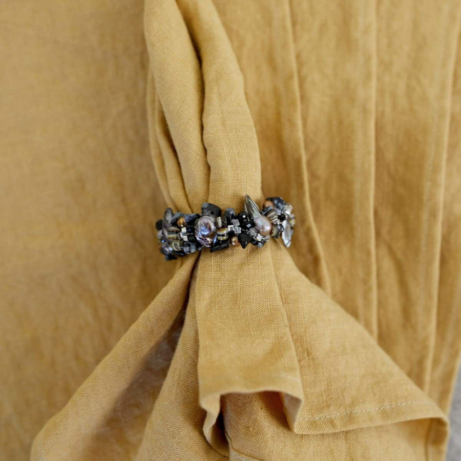 Jewelled Napkin Rings - set of 2 - Blackberries - Calaisio - Table - $52