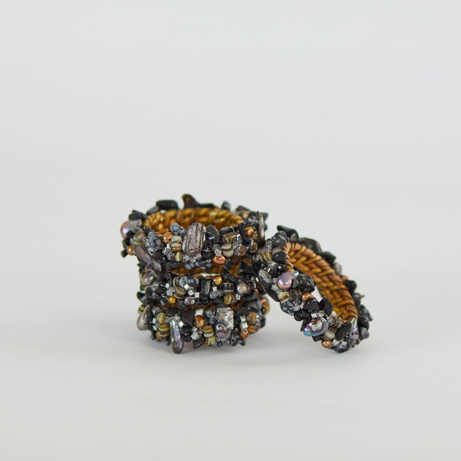 Jewelled Napkin Rings - set of 2 - Blackberries - Calaisio - Table - $52