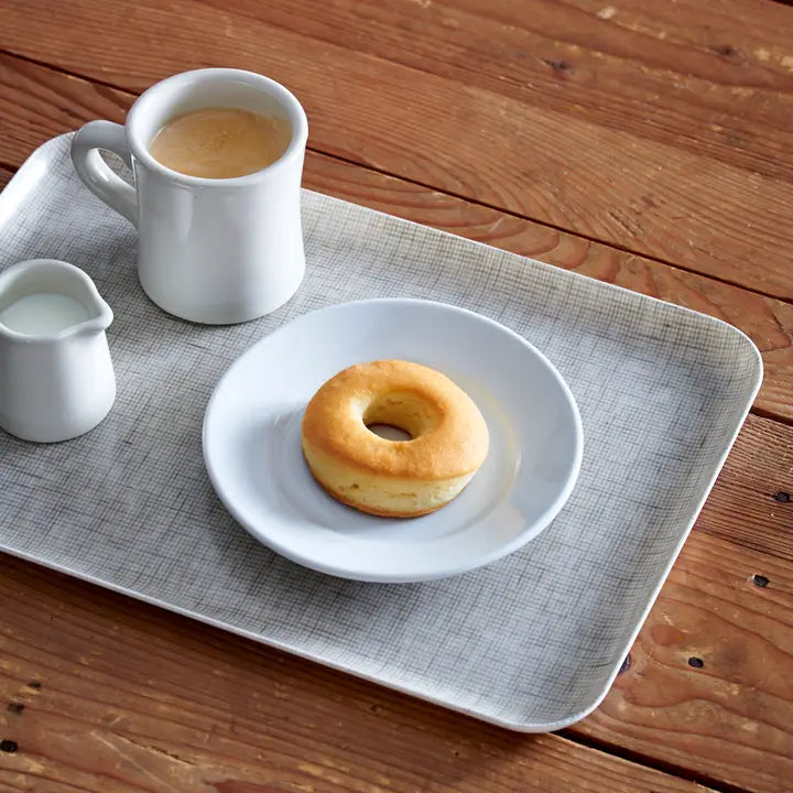 Linen Coated Tray - Grey Check - Fog Work - Accessories - $18