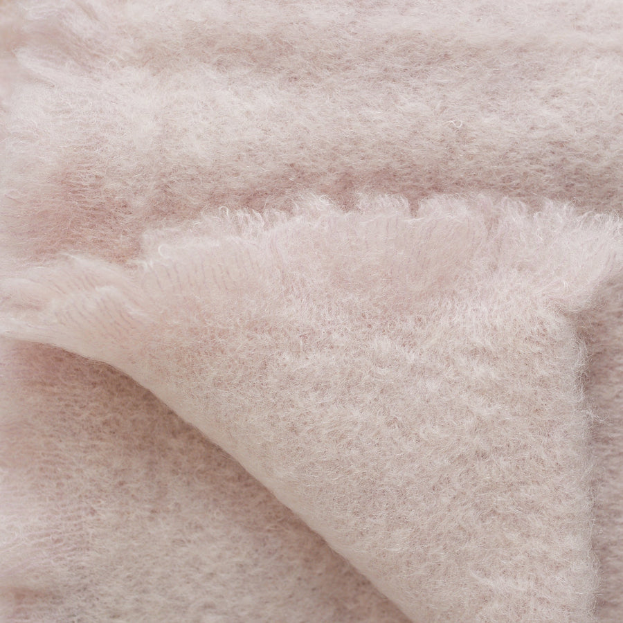 Lisos Mohair/Wool Throw - Blush 48 - Mantas Ezcaray - $375