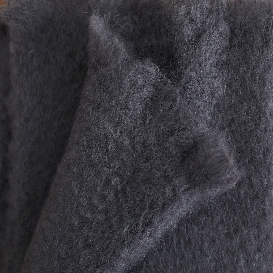 Lisos Mohair/Wool Throw - Charcoal 315 - Mantas Ezcaray - $395