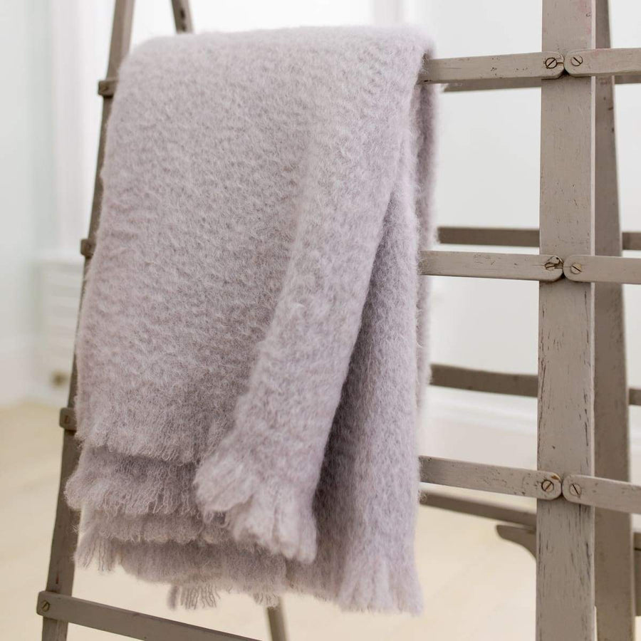 Lisos Mohair/Wool Throw - Lavender 43 - Mantas Ezcaray - $395