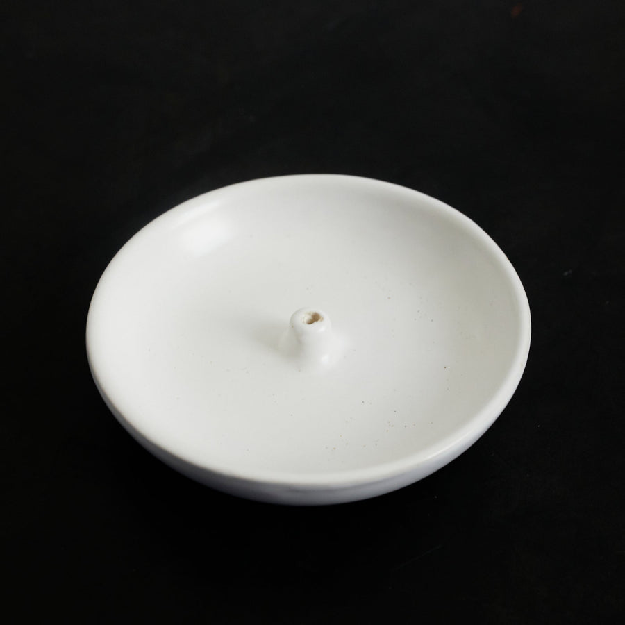 Luna Incense Holder - Round - Matte White - HomArt - Fragrance - $18