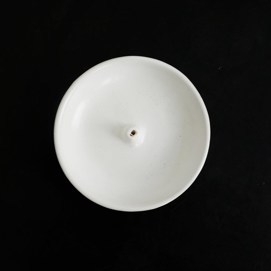 Luna Incense Holder - Round - Matte White - HomArt - Fragrance - $18