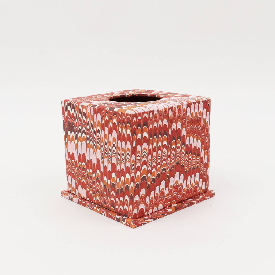 Marble Tissue Box- Red - Craft Boat - Accessories - $85