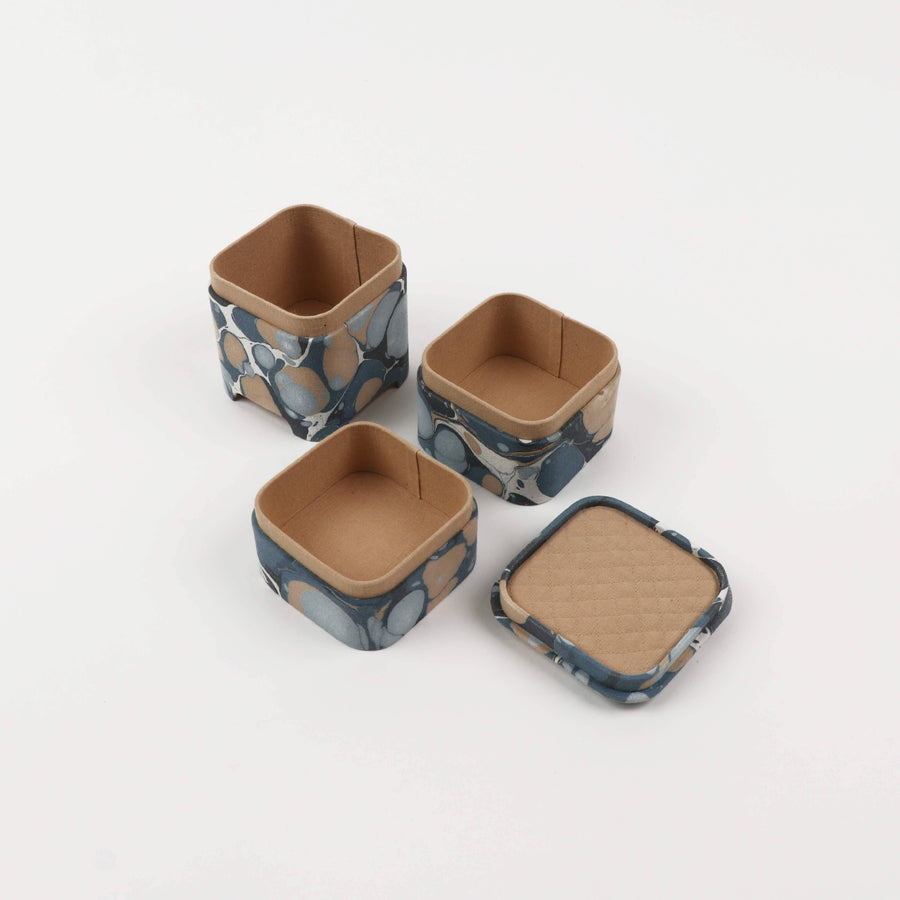 Marbled Jubako - Blue Pebbles - Craft Boat - Accessories - $145