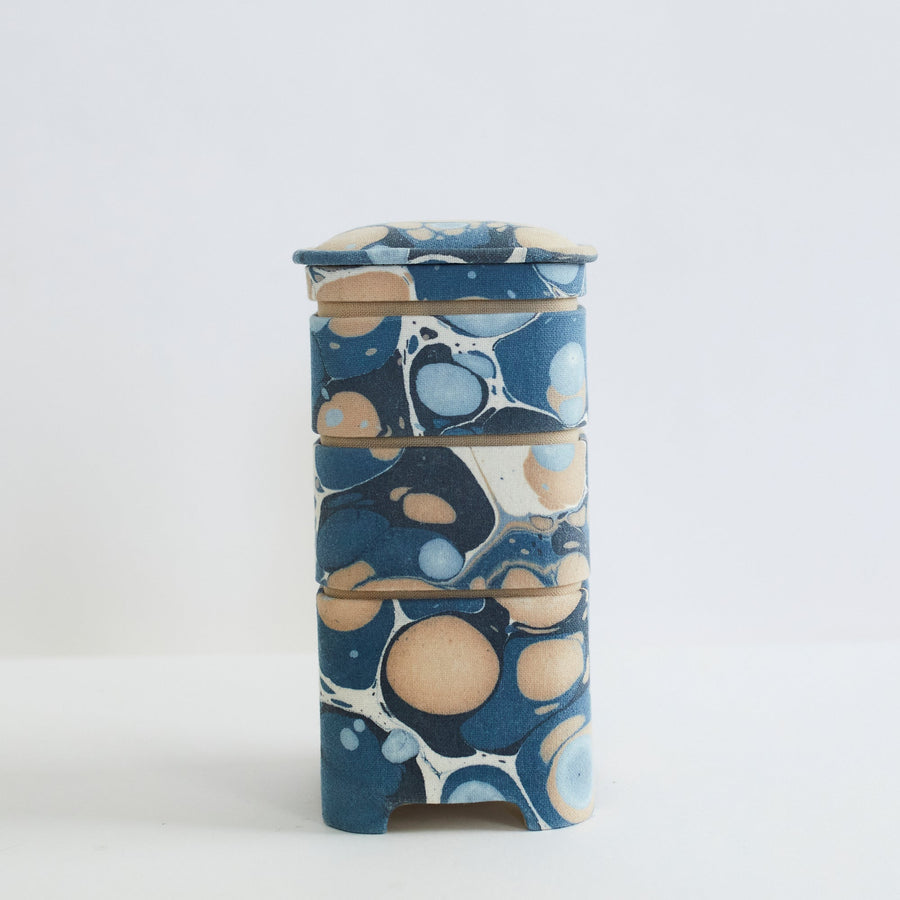 Marbled Jubako - Blue Pebbles - Craft Boat - Accessories - $145
