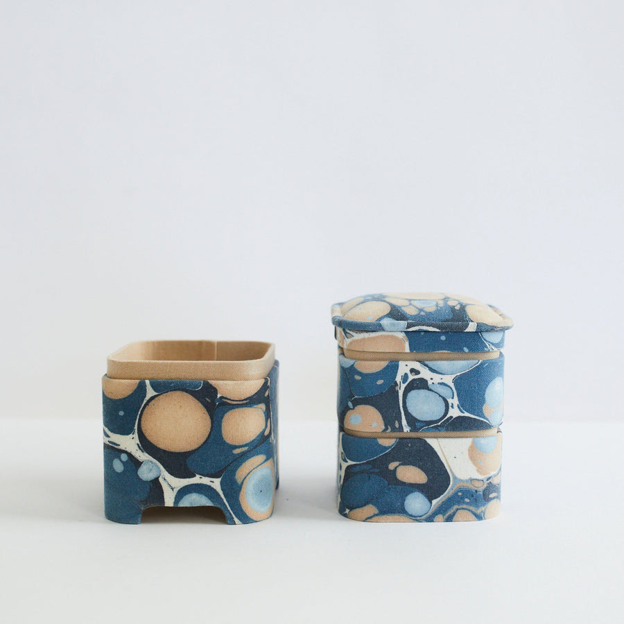 Marbled Jubako - Blue Pebbles - Craft Boat - Accessories - $145