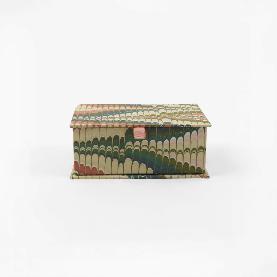 Marbled Keepsake Boxes- Moss Mountain - Small - 6.75 X 5 2.7 - Craft Boat - Accessories - $70
