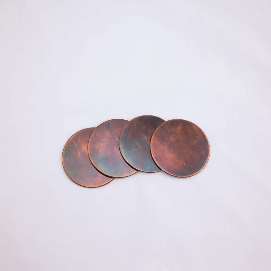 Metal Coasters - Copper - Plated Brass - Sir/Madam - Table - $72