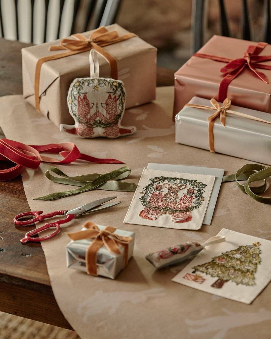 Mouse with Wreath Ornament - Coral & Tusk - Holiday - $37