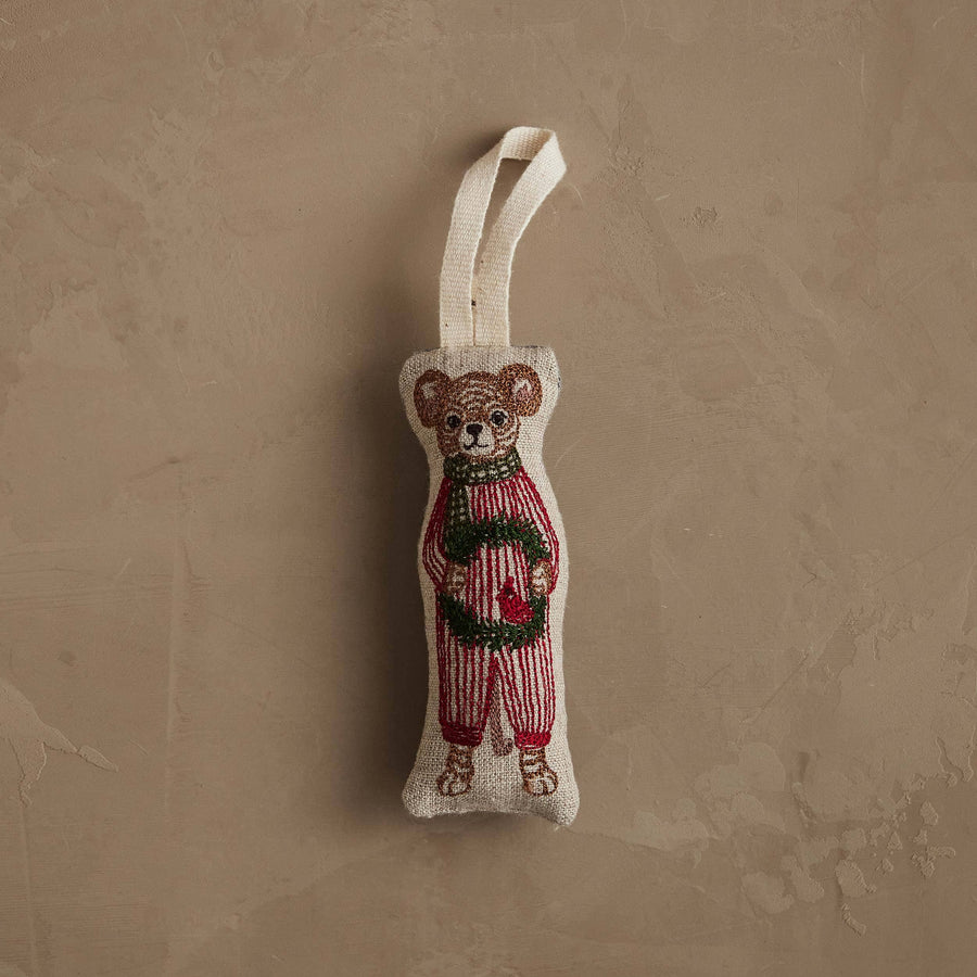 Mouse with Wreath Ornament - Coral & Tusk - Holiday - $37