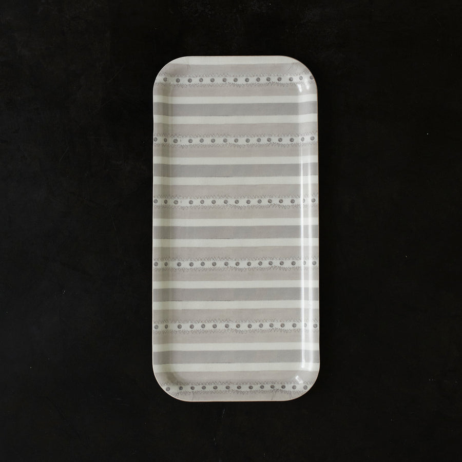 Mushroom Stripe Birchwood Tray - Form Press - Accessories