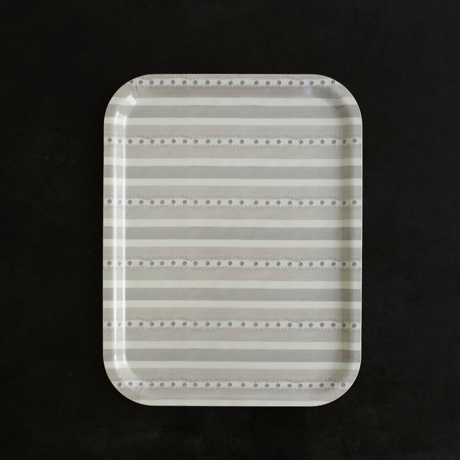 Mushroom Stripe Birchwood Tray - Form Press - Accessories