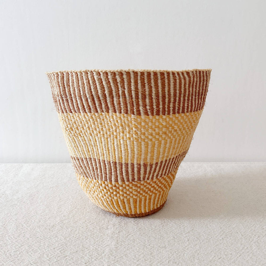 Natural - Fine Weave Sisal Baskets - E- 11’’ x 10.5.5’’ Tall - Amsha - $70
