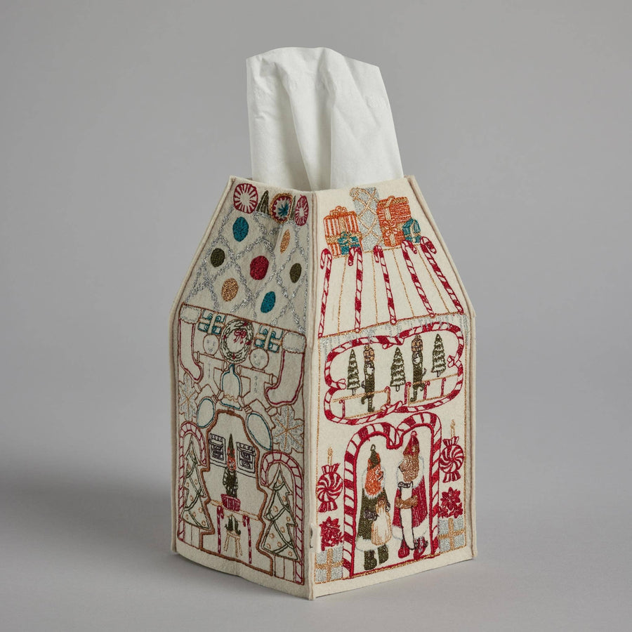 North Pole Tissue Box Cover - Coral & Tusk - Holiday - $98