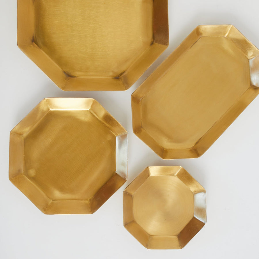 Octagonal Brass Plate - Fog Linen - Accessories - $32