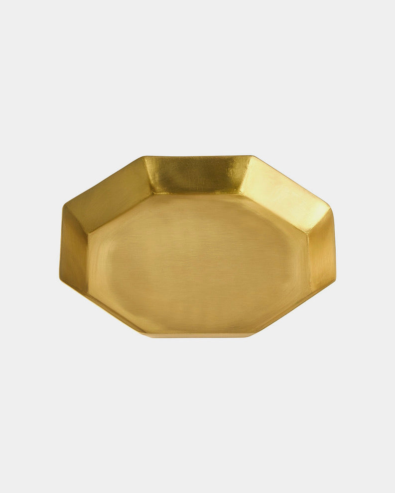 Octagonal Brass Plate - M - Ø 5.5’’ x H 7/8’’ - Fog Linen Work - Accessories - $28