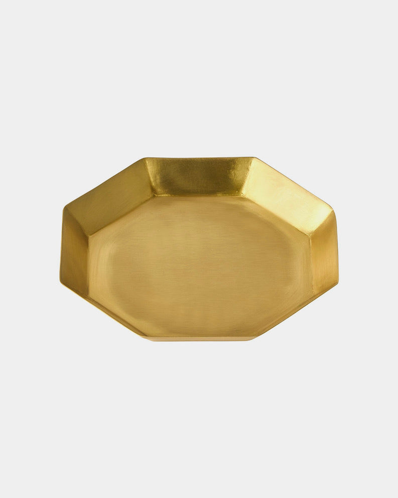 Octagonal Brass Plate - Ø 5.5’ x H 7/8’ - Fog Linen - Accessories - $27