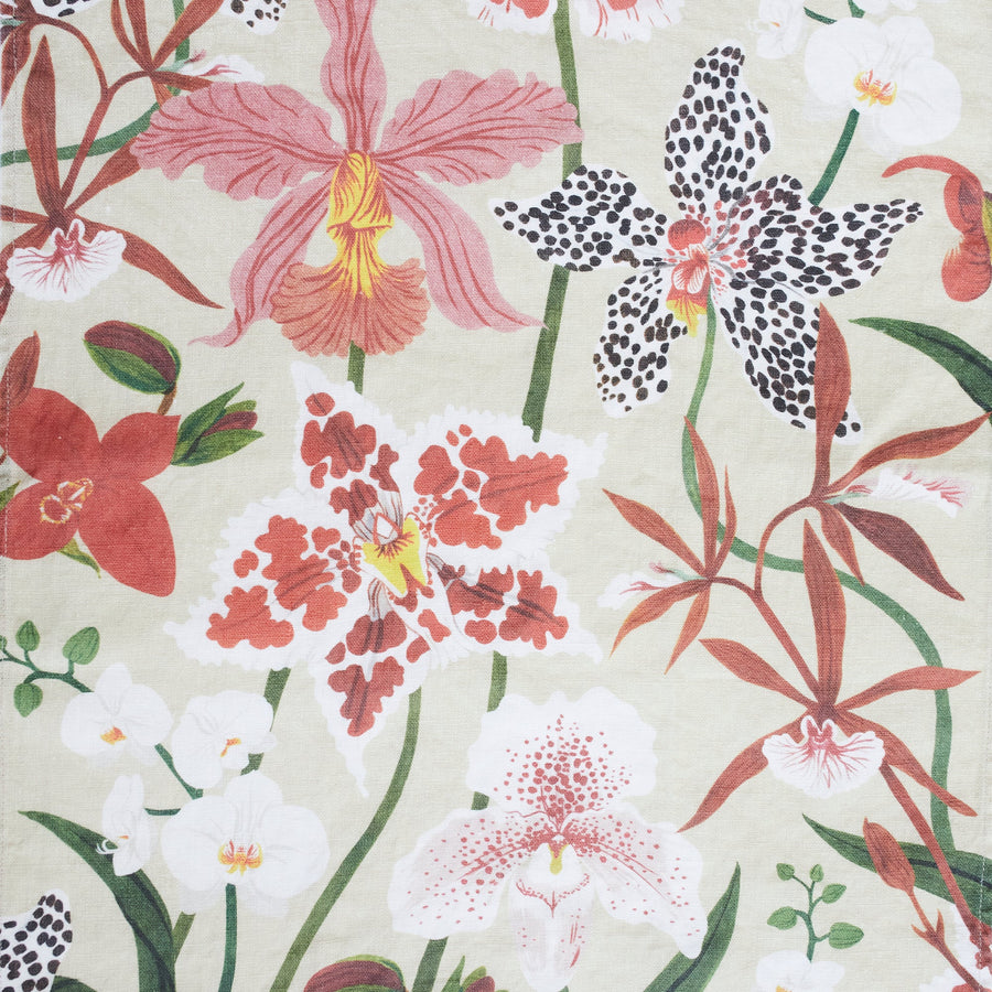 ORCHIDS | 100% LINEN TEA TOWEL - Botanica Paper Co. - Table - $28