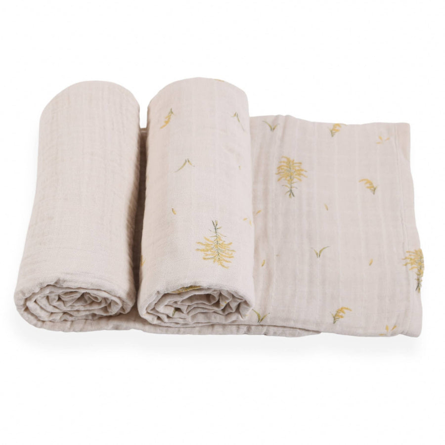 Organic Cotton Swaddle - Goldenrod - House of Elia - Baby - $42