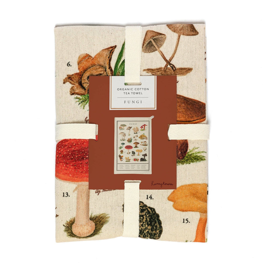 Organic Cotton Tea Towel - Fungi - Roomytown Inc - Table - $20