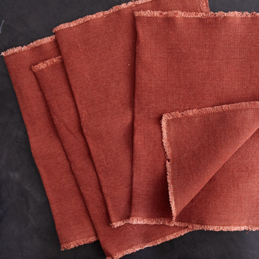 Pacific Linen Placemats Set of 2 - Rust - Libeco - Table - $118