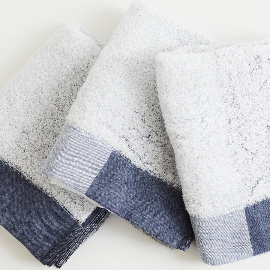 Palette Towel Blue Grey Hand (M) Morihata International Ltd. Co. Bath $32