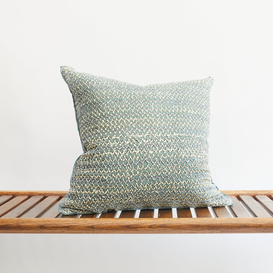 Perfect Blue Cushions - Tracks 20’’ x - Anke Drechsel - Cushion - $525