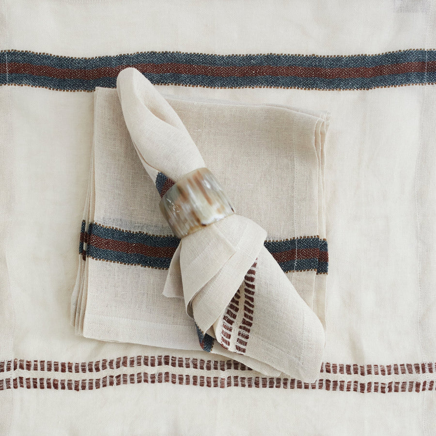Perry Stripe Napkins - Set/6 - Libeco - Table - $240
