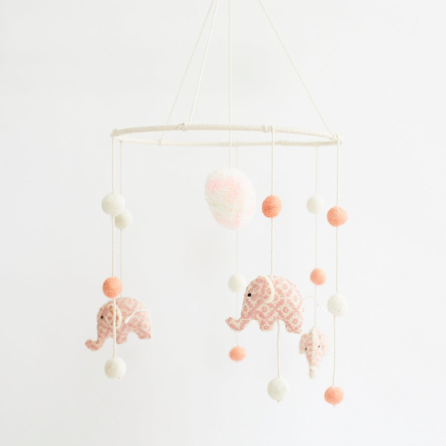 Pink Elephant Mobile - Fiona Walker - Baby - $90