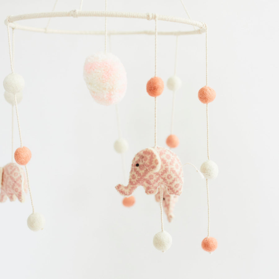 Pink Elephant Mobile - Fiona Walker - Baby - $90