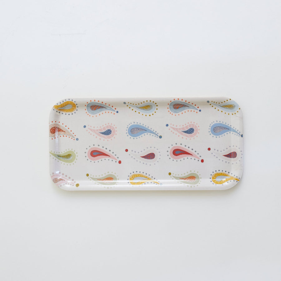Pink Paisley Birchwood Tray 1001 11’’ x 5.1/4’’ Form Press Accessories $38