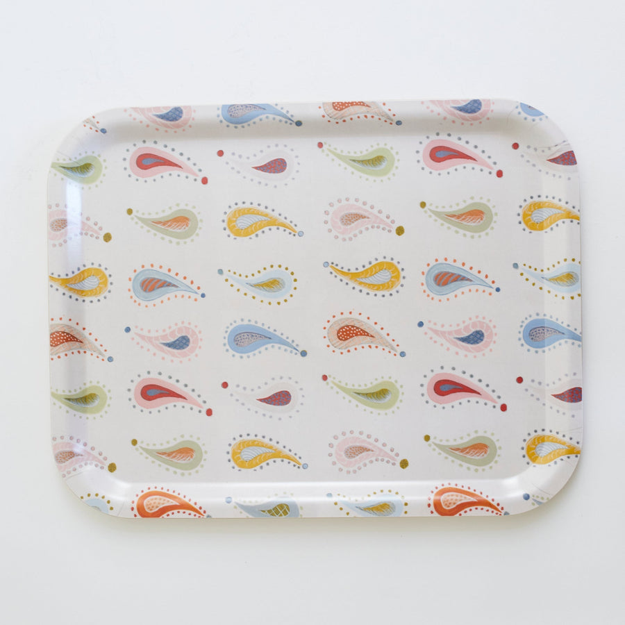 Pink Paisley Birchwood Tray 1006 11 x 14’’ Form Press Accessories $68