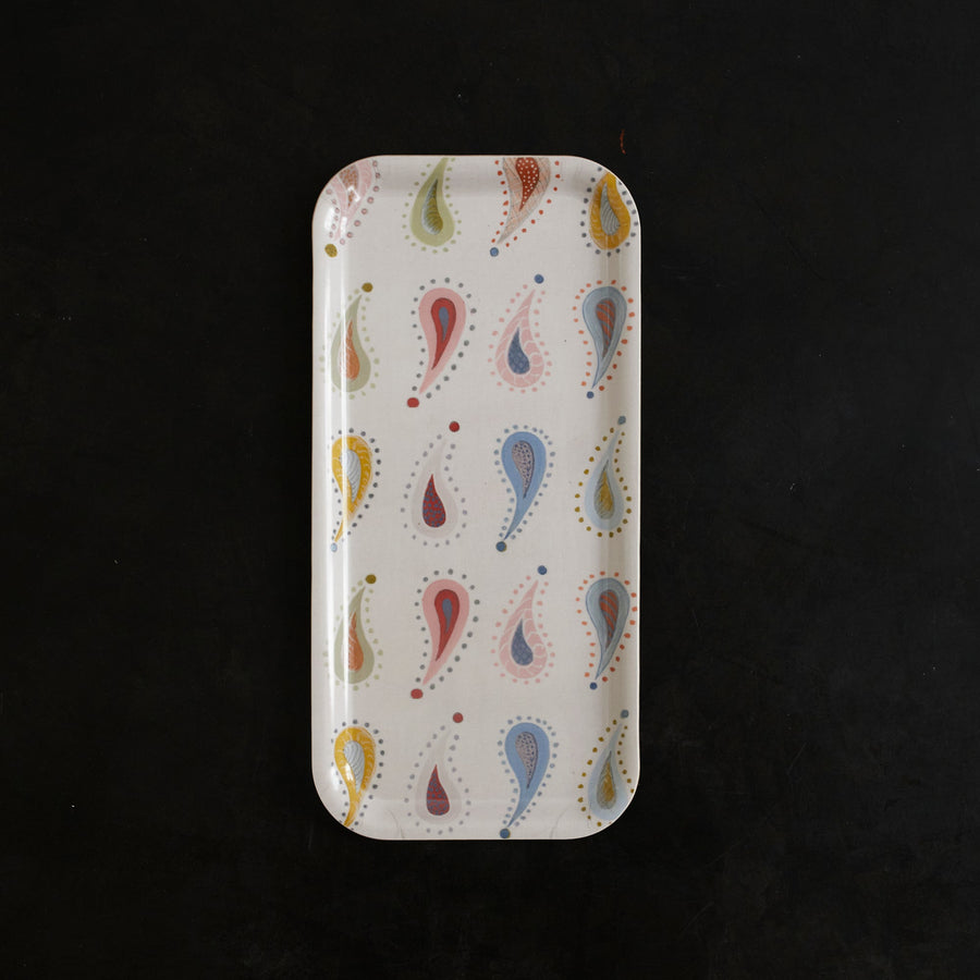 Pink Paisley Birchwood Tray - Form Press - Accessories
