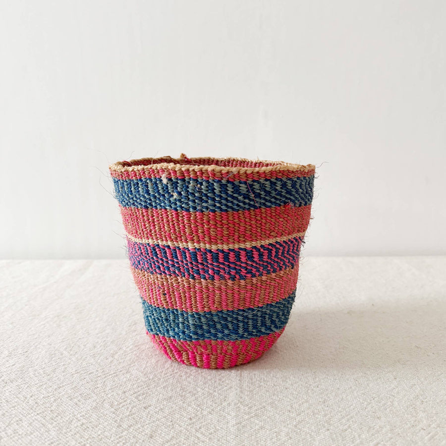 Pink Sisal Baskets - 2 - 6.5’’ x - Amsha - $38
