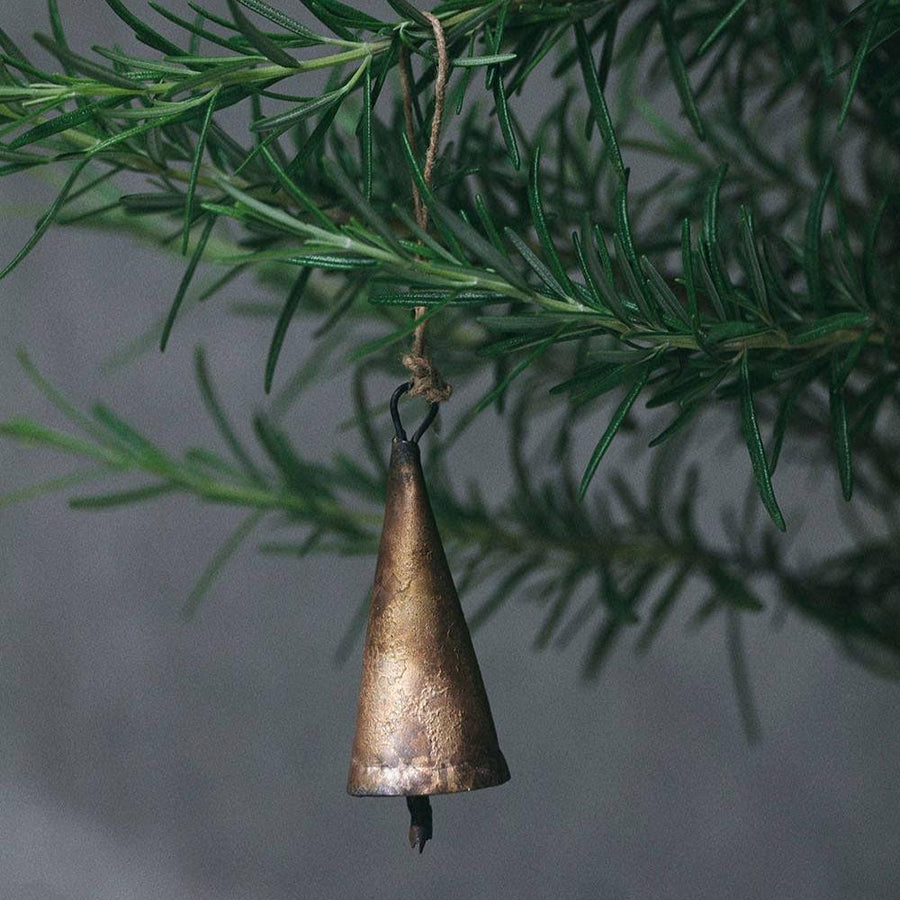 Pointed Bell Ornament - Fog Linen Work - Holiday - $10