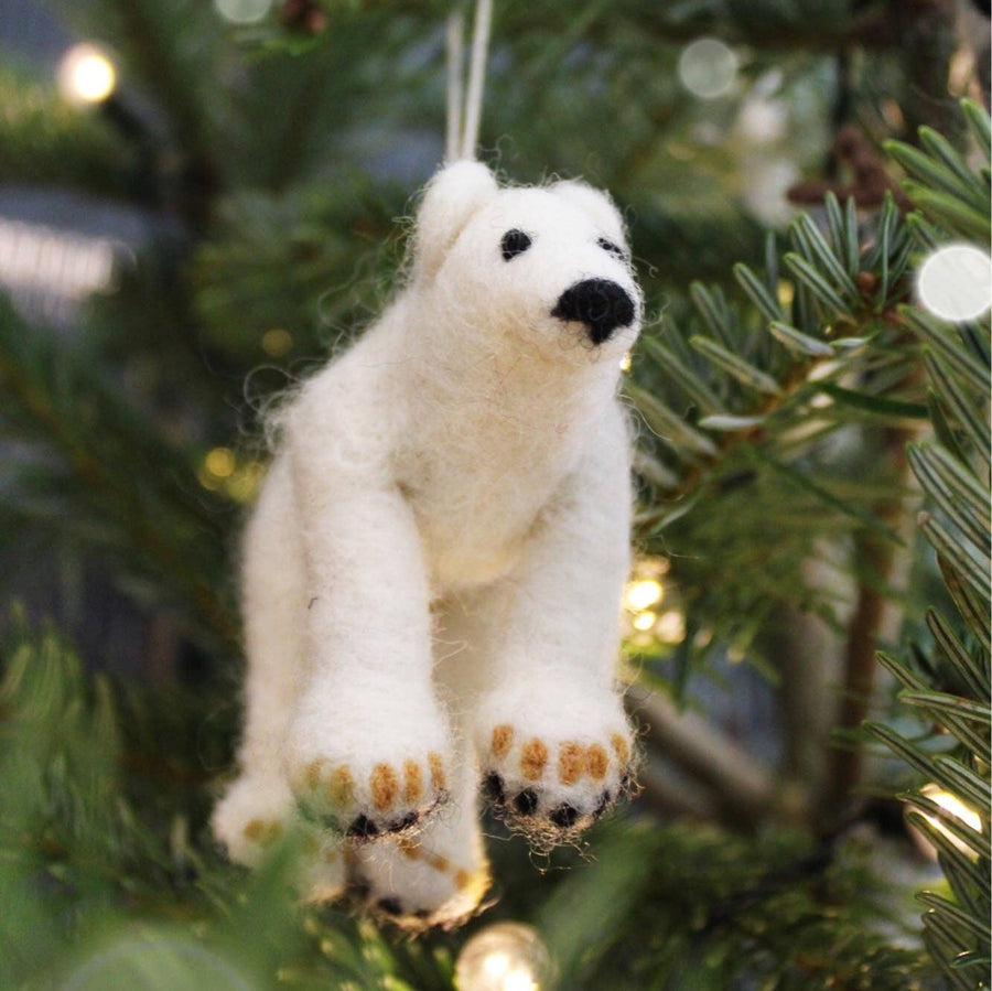 Polar Bear Biodegradable Ornament - Felt So Good - Holiday - $15