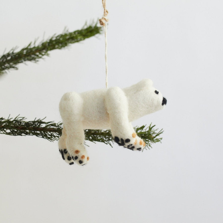 Polar Bear Biodegradable Ornament - Felt So Good - Holiday - $15