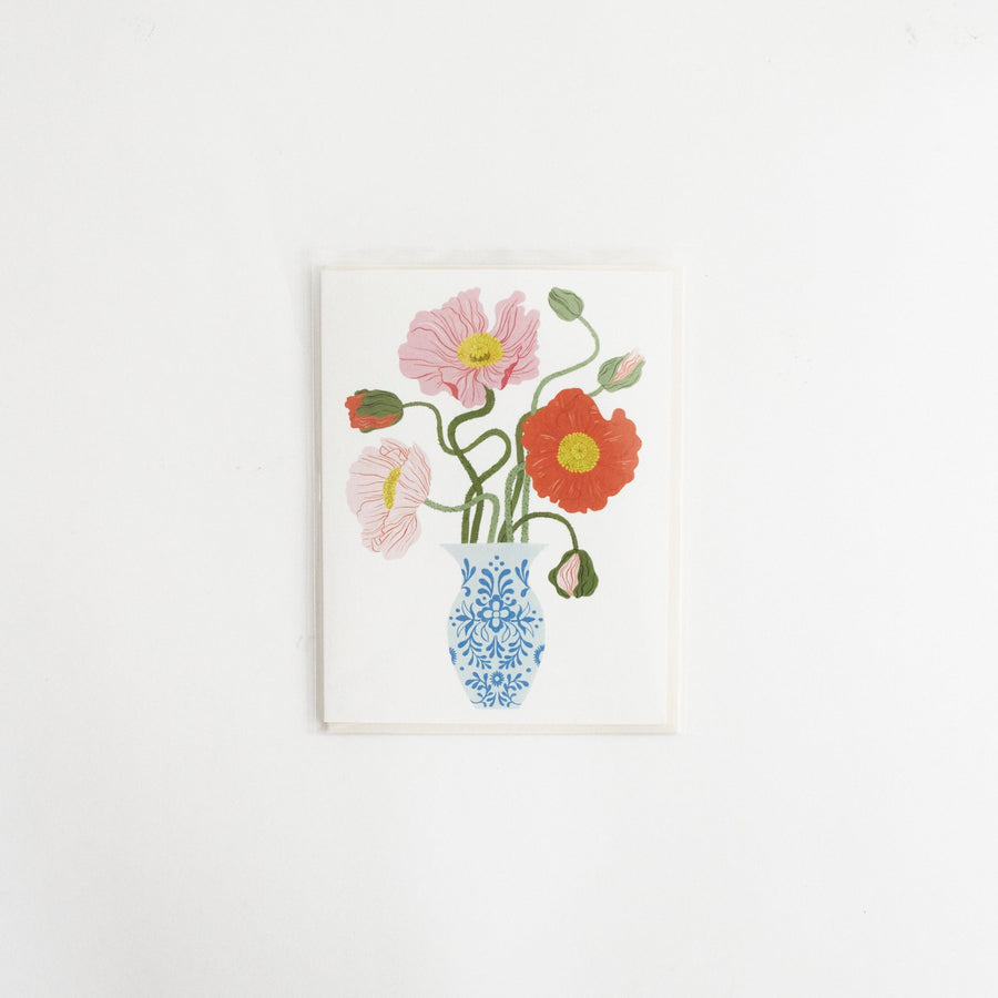 Poppy Vase Greeting Card - Botanica Paper Co. Cards $6