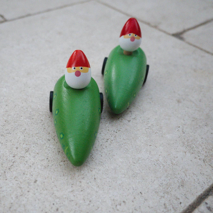 Pull Back Garden Gnome - Jack Rabbit Creations - Holiday - $12