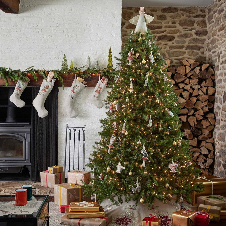 Raccoon with Mushroom Ornament - Coral & Tusk - Holiday - $34