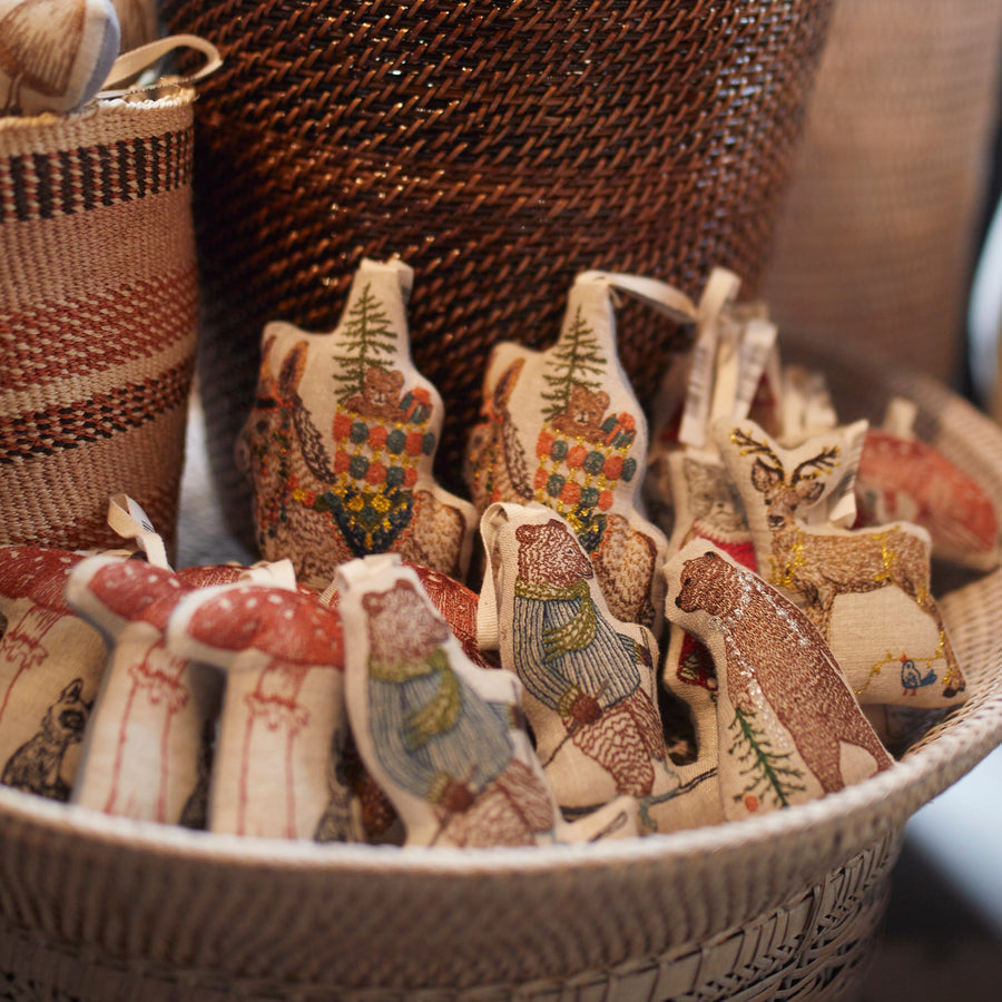 Raccoon with Mushroom Ornament - Coral & Tusk - Holiday - $34