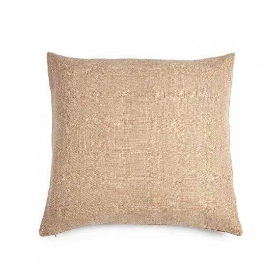 Ré - Washed Belgian Linen Pillow Apricot / 25’x25’ COVER Libeco Cushion $159